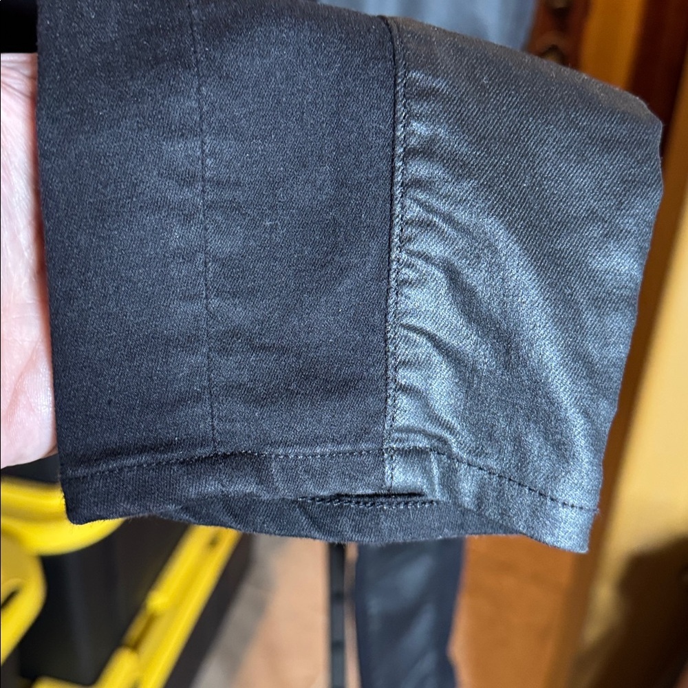 3x1 Black Coated Skinny Jeans Size 27 W1 Zip Detail Made in USA High Rise Slim - Picture 8 of 13